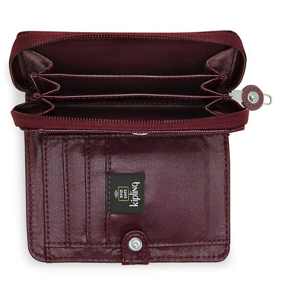 Kipling Money Love Metallic Small Wallet Pung Bordeaux | DK 2206WN